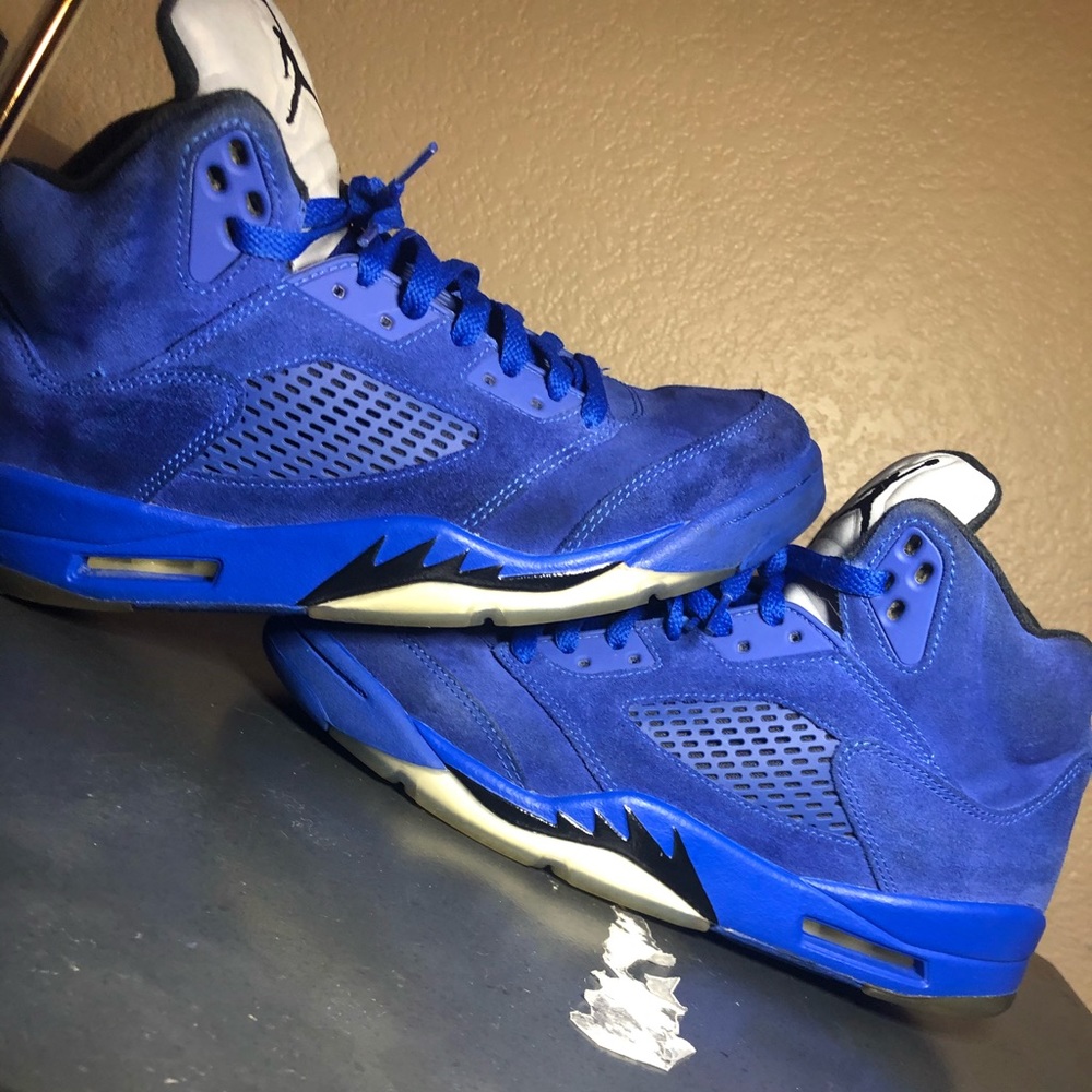 Jordan 5 blue suede